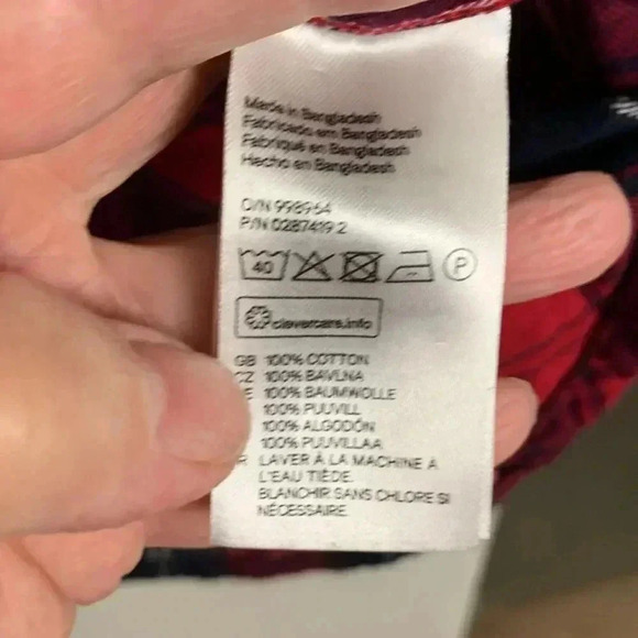 H&M lightweight flannel shirt,  size 2, 100% cotton - Picture 5 of 5